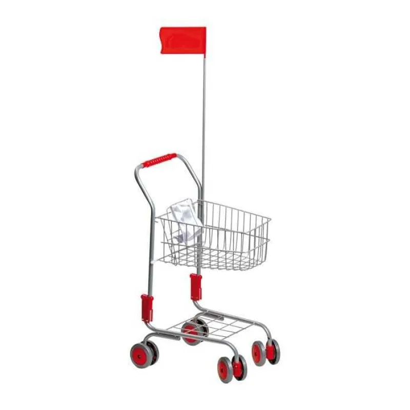 Nákupný vozík pre deti strieborný