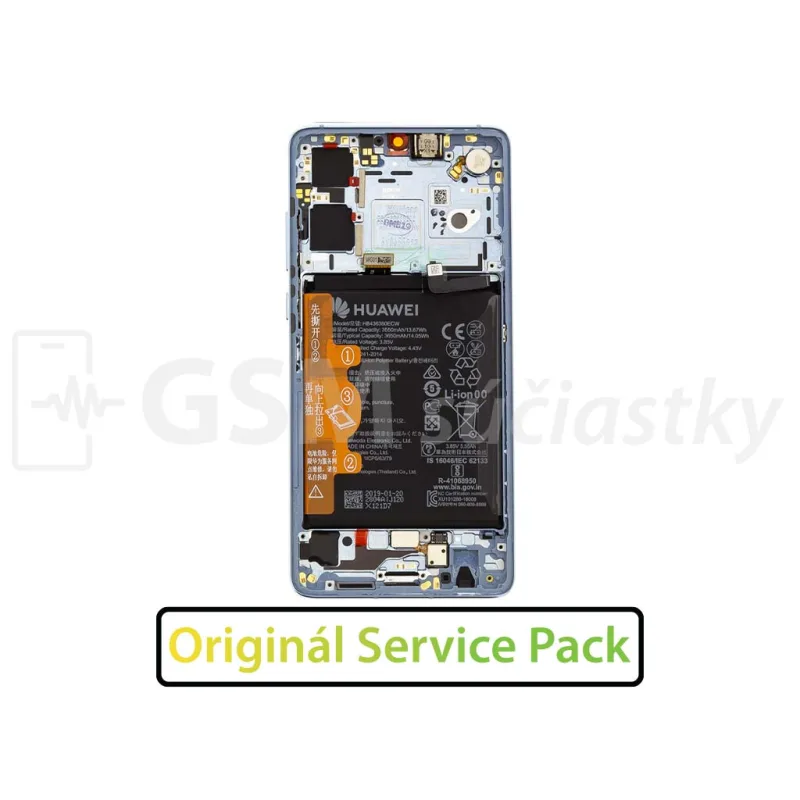 LCD displej + Dotykové sklo a Rám Huawei P30 Originál Farba: Breathing Crystal