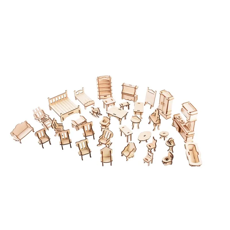 Woodcraft Drevené 3D puzzle Nábytok