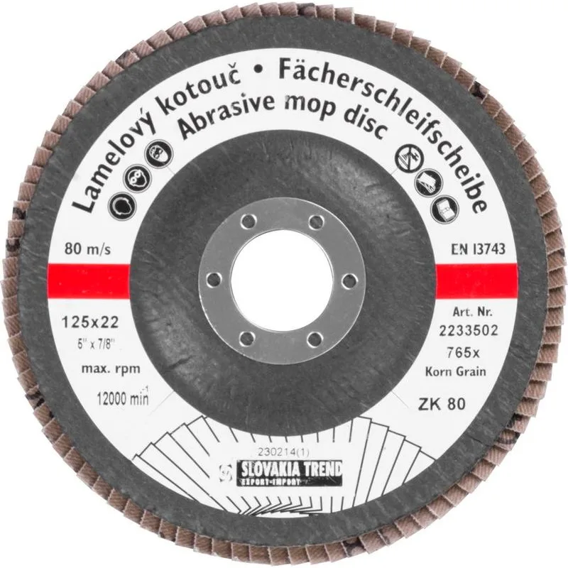 Kotúč 765X STD 125x22,2 mm, lamelový, T29, Zirkon