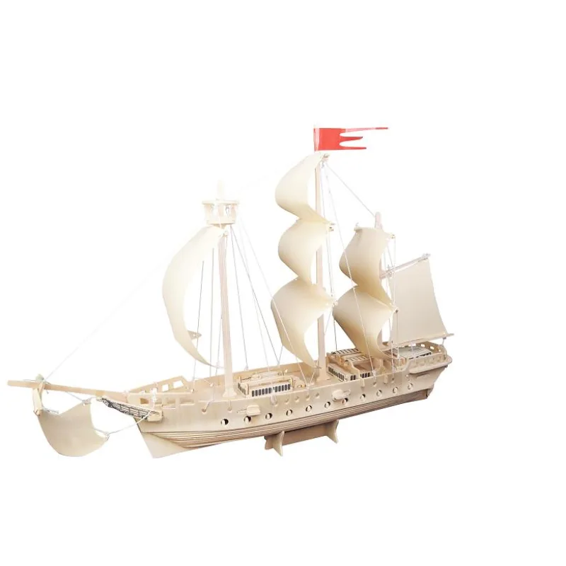 Woodcraft Drevené 3D puzzle Plachetnica 3 prírodná PP218