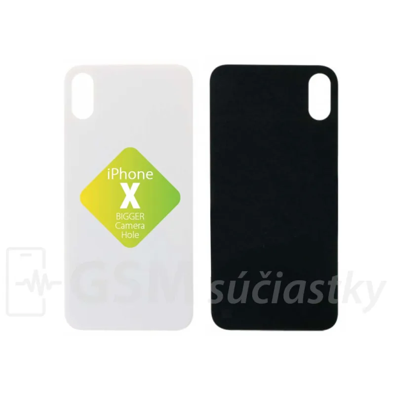 iPhone X - Zadné sklo housingu Silver