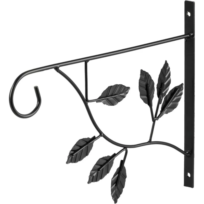 Čierny kovový vešiak Strend Pro na kvetináč, 30,5x25 cm