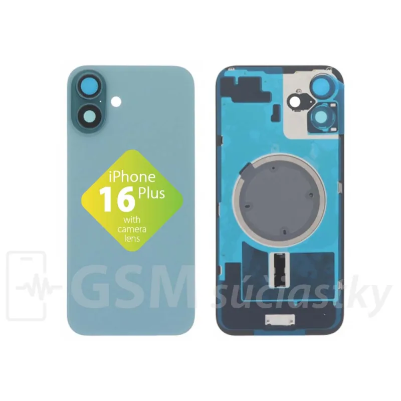 iPhone 16 Plus - Zadné sklo housingu Teal