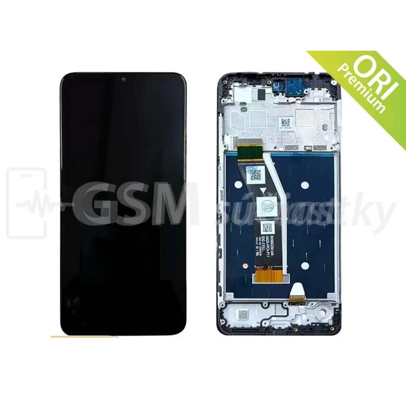 LCD displej + dotykové sklo Motorola Moto G24 Power Farba: Čierna + rám