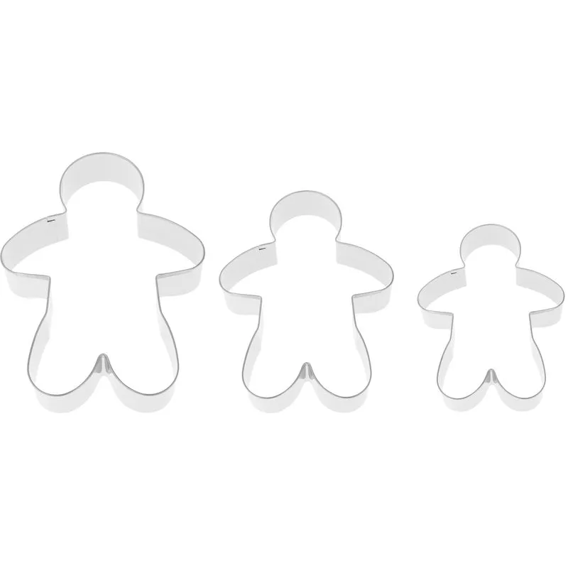 Vykrajovačky na medovníky MagicHome, panáčik, nerez, 3 ks