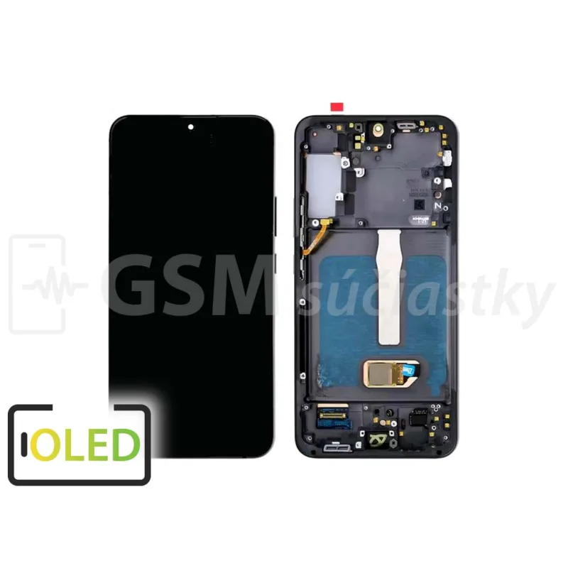 LCD Displej + Dotykové sklo Samsung Galaxy S22 Plus, S906B OLED Farba: Čierna