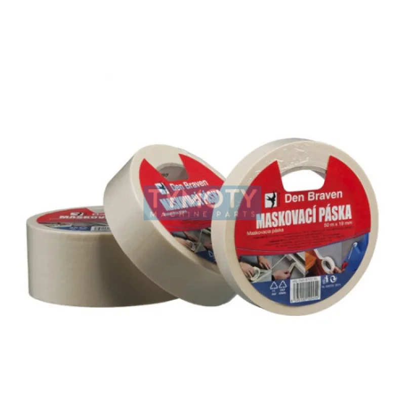 Den Braven Maskovacia krepová páska 60 °C - 50 mx 38 mm svetlo žltá _B7031RL