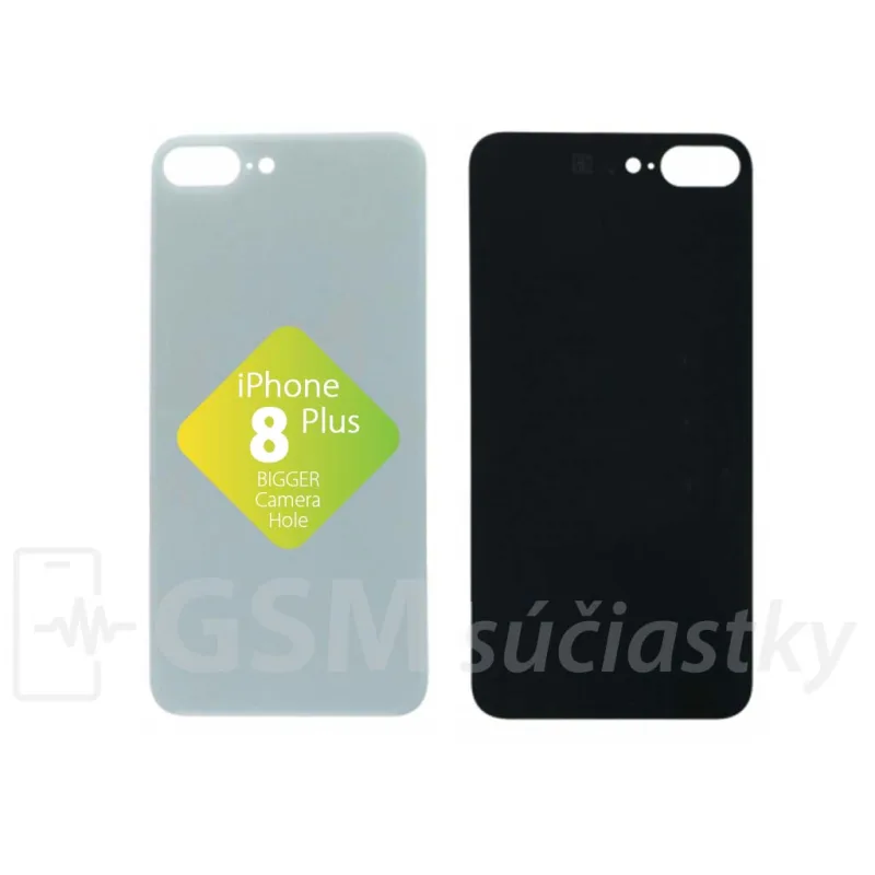 iPhone 8 Plus - Zadné sklo housingu Biele