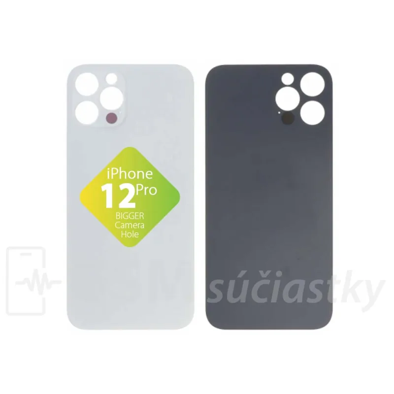iPhone 12 Pro - Zadné sklo housingu Silver