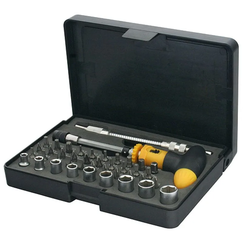 Sada bitov a hlavíc YF40085, 42 dielna, CrV, T-skrutkovač