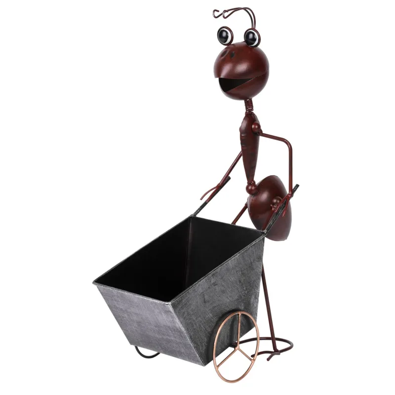 Záhradná dekorácia Mecco 4212, Mravec s vozíkom, 46 cm