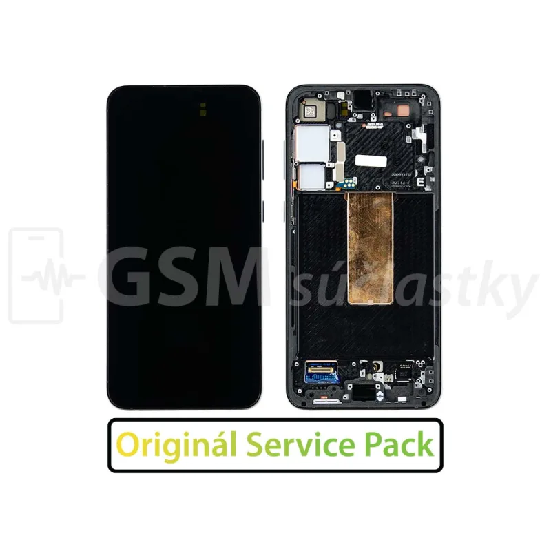 Samsung S916B Galaxy S23 Plus - LCD displej + Dotykové sklo a Rám Originál Farba: Phantom black