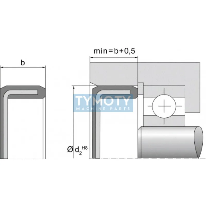 Tesniace viečko VER01 NBR 90x12 Dichtomatik