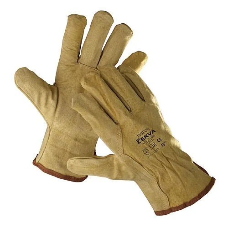 Červa Rukavice PIGEON 11, kožené, pánske