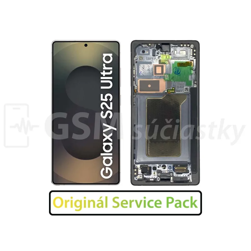 LCD Displej + Dotykové sklo Samsung Galaxy S25 Ultra S938B - originál Farba: + Rám čierny