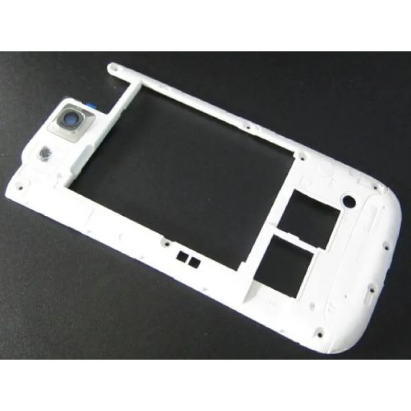 Kryt Samsung Galaxy S3 - I9300 stredový + sklíčko kamery Farba: Biela - stredový rám