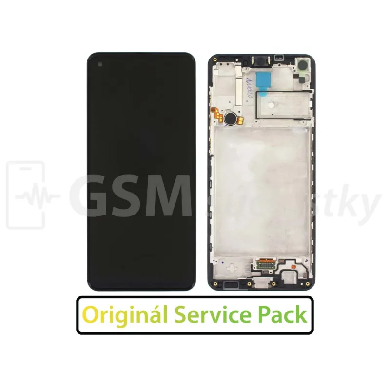 LCD Displej + Dotykové sklo Samsung Galaxy A21s A217F - originál Farba: Čierna + rám