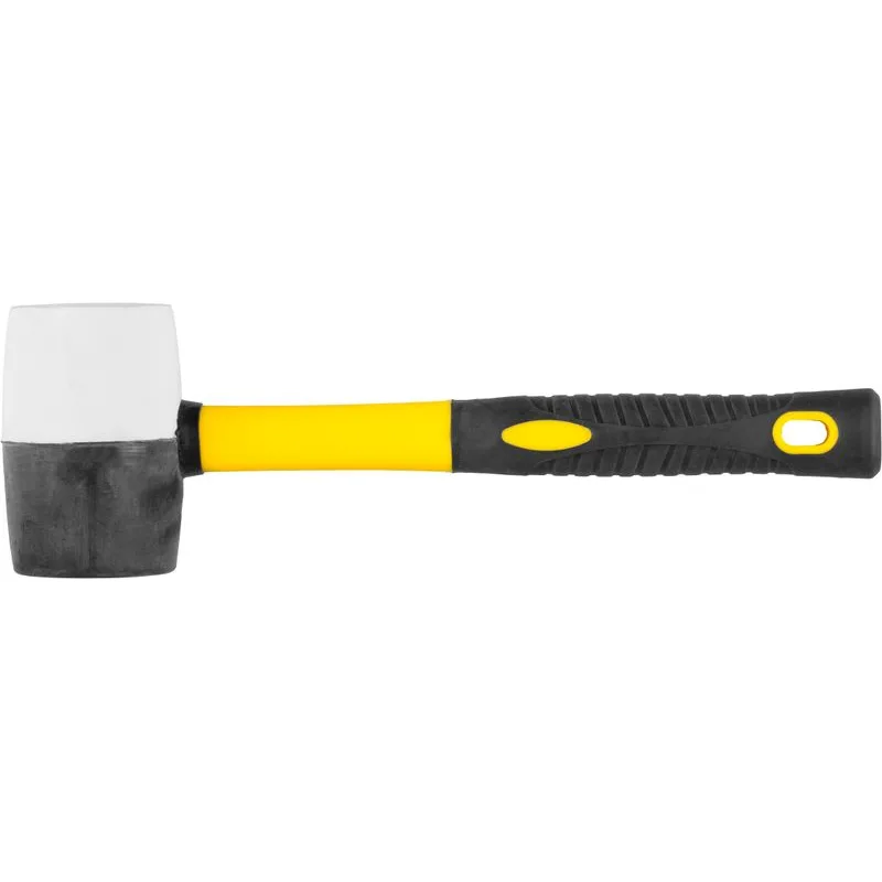 Gumené kladivo BlackWhiteHead, 450 g, kovová rúčka