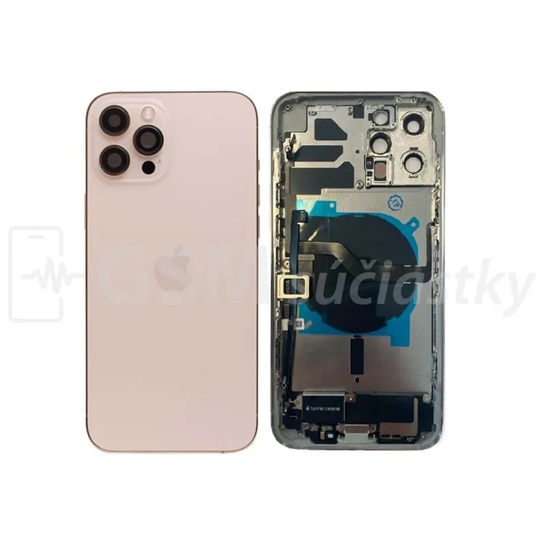 iPhone 12 Pro Max - Zadný Housing s Malými Dielmi - Zlatý