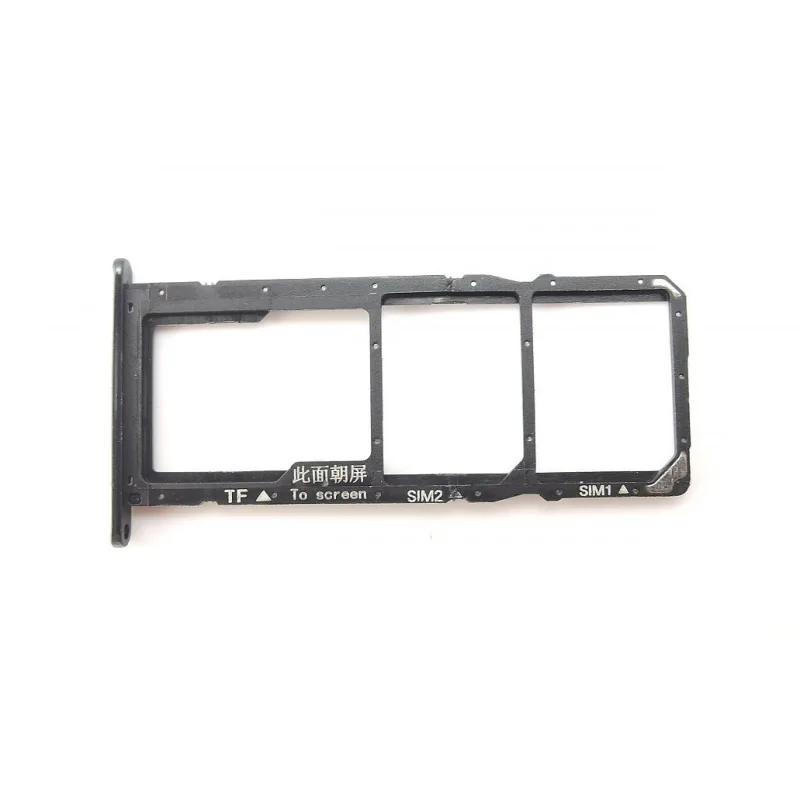 Držiak SIM karty a SD karty Huawei Y6 2018, Y5 2019, Honor 7A, 8A, 8S - 2 farby Farba: Čierna