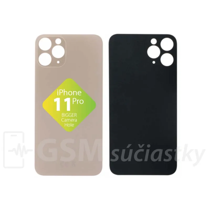 iPhone 11 Pro - Zadné sklo housingu Zlaté