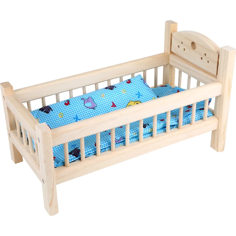 Postieľka pre bábiky prírodná