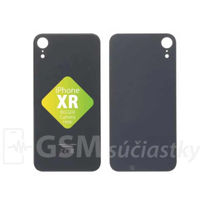 iPhone XR - Zadné sklo housingu Čierne