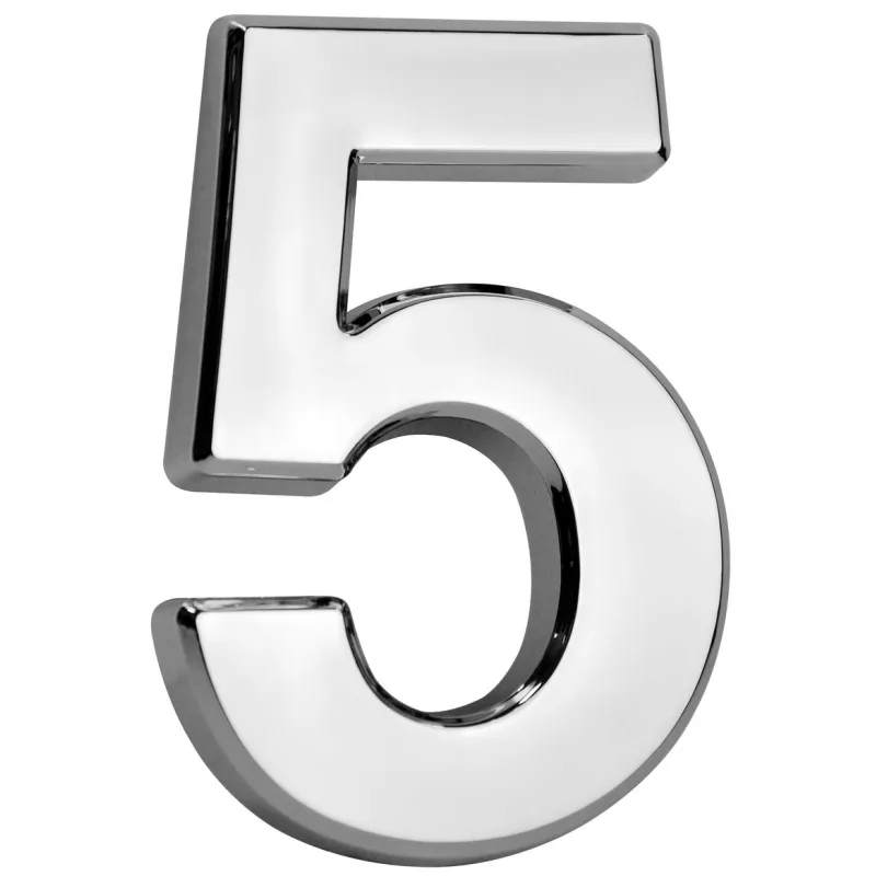 Číslo na dom MagicHome 5 – strieborné, 70x100 mm