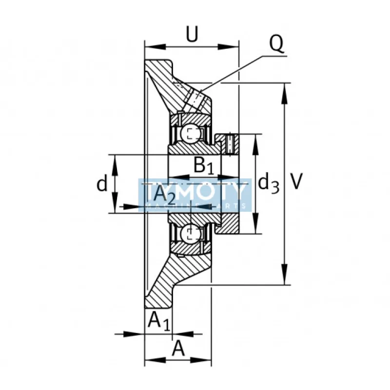 INA PCJ 60-XL-N ložisková jednotka