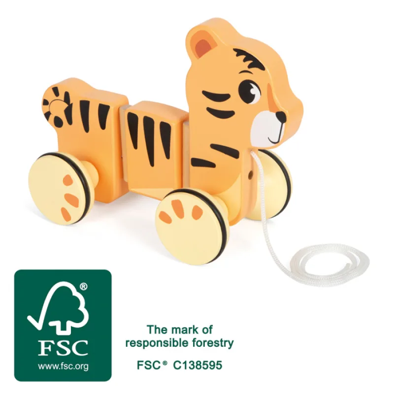 Ťahacia hračka Tiger Safari