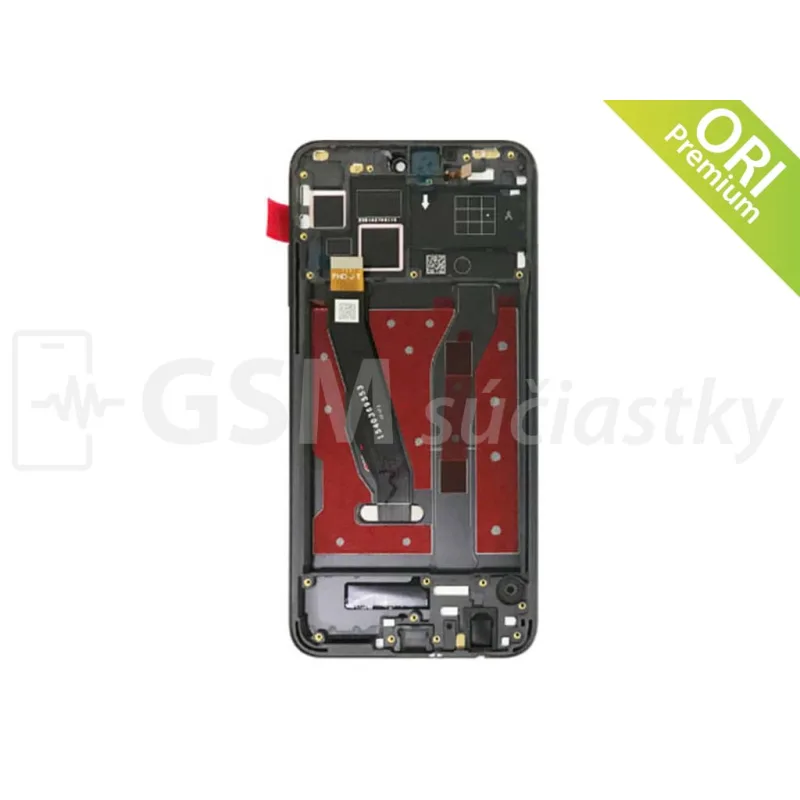 Huawei Honor 8X - LCD displej + Dotykové sklo + rám Farba: Čierna