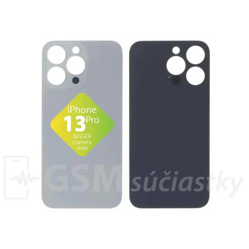 iPhone 13 Pro - Zadné sklo housingu Strieborné