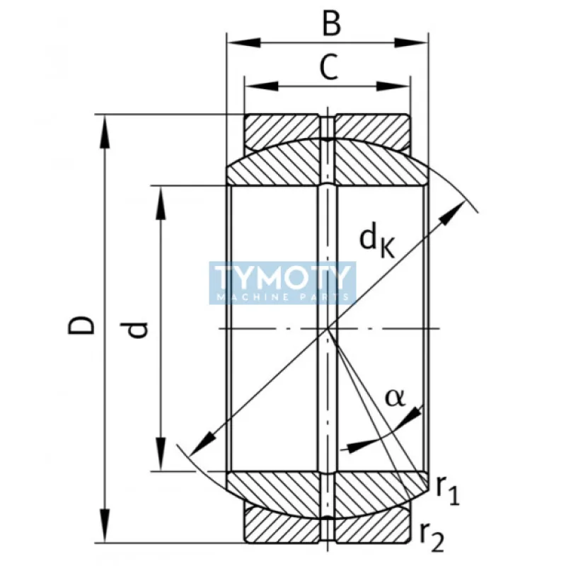 MTM GE 25ES kĺbové ložisko oceľ/oceľ