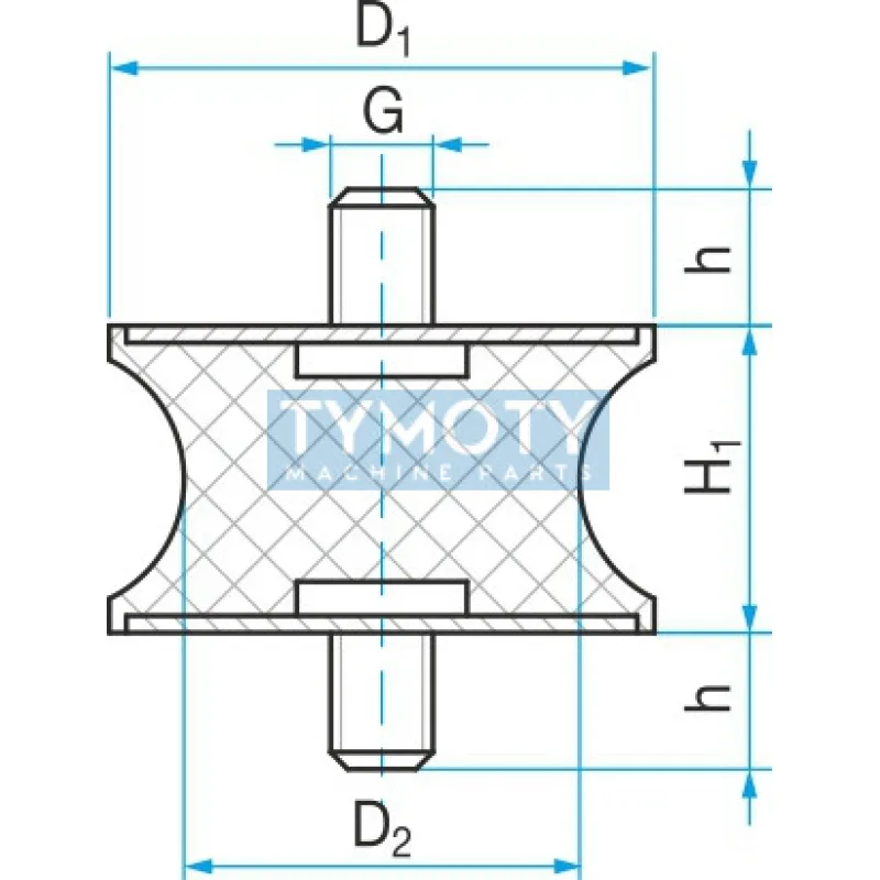 Silentblok TP1 - 10x4,5/8 M3x6