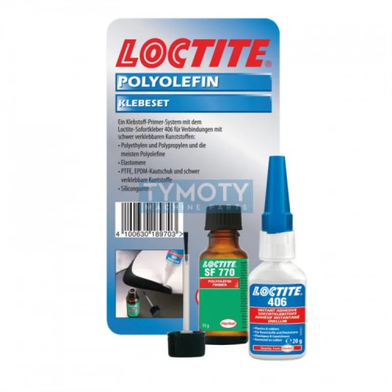 Loctite 406 - 20 g + 770 - 10 g sada na polyolefíny