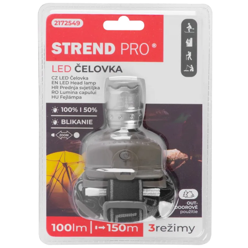 Čelovka Strend Pro Headlight H833, 100 lm, ZOOM