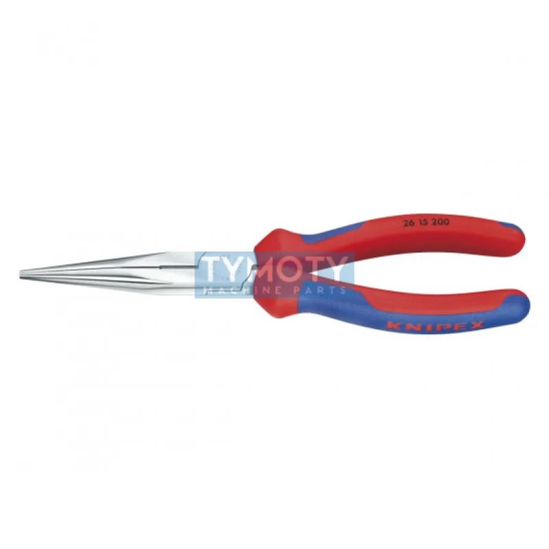 KNIPEX 26 15 200 Polguľaté úzke ploché kliešte s čepieľkami, viaczložkové návleky, chrómované