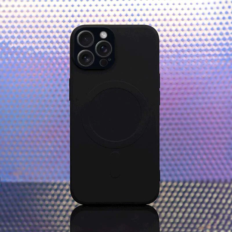 MagSafe Silikónový kryt s magnetickým nabíjaním Apple iPhone 13 Pro Max, Čierny