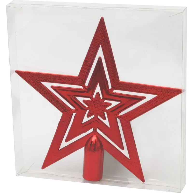 Červená hviezda MagicHome – vianočná ozdoba, 20 cm