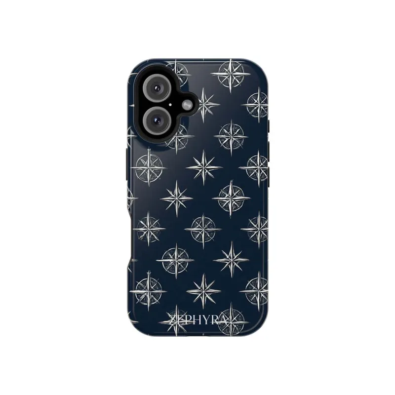 ZEPHYRA Navy Compass - iPhone 16 Kryt