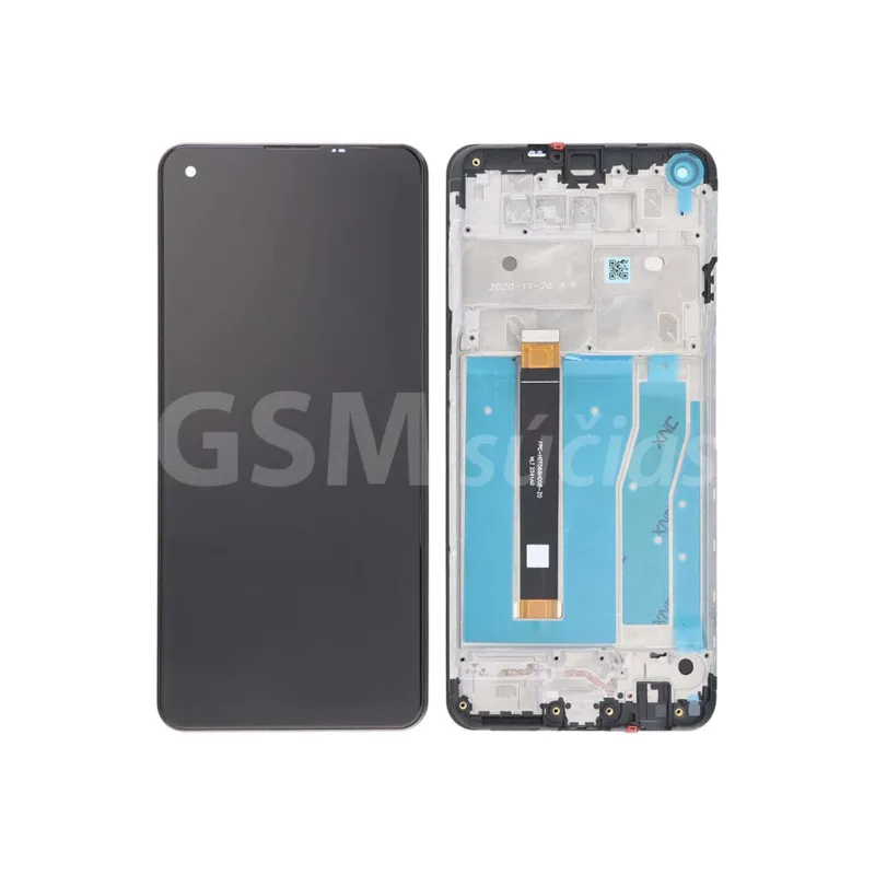 LCD Displej + dotykové sklo LG K51s čierne Farba: Čierna + rám