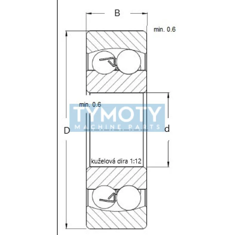ZKL 1207 K NEW FORCE naklápacie guľkové ložisko