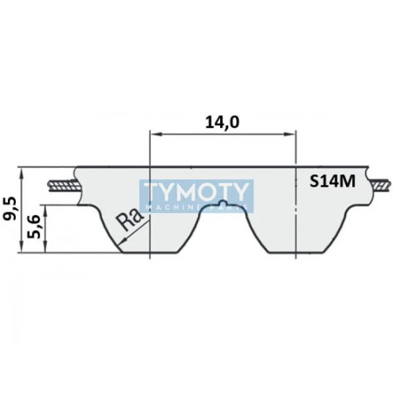 Remeň ozubený 1540 S14M 400 optibelt STD