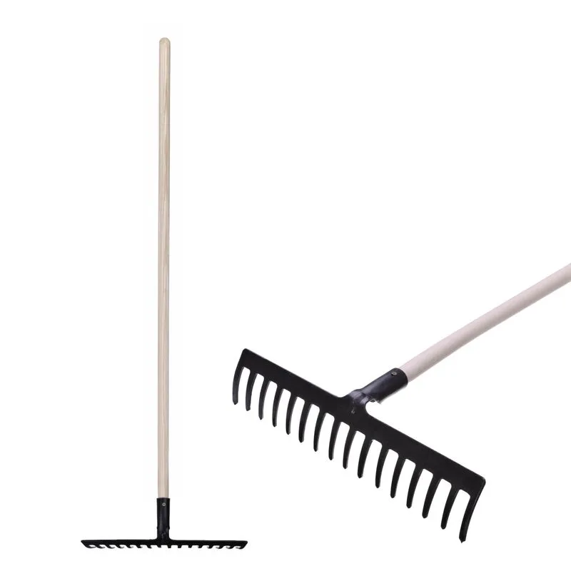 Hrable záhradné R-606, 16-zubé, kované, s drevenou násadou