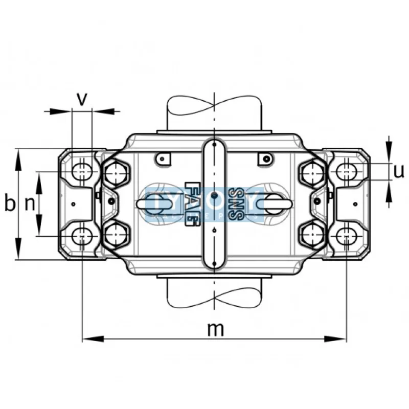 FAG SNS 3052-H-D stojaté ložiskové teleso