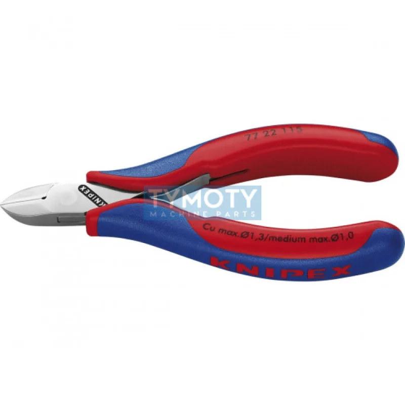 KNIPEX 77 22 115 Bočné štiepacie kliešte pre elektroniku okrúhle bez fazety, viacsl. návleky, leštené