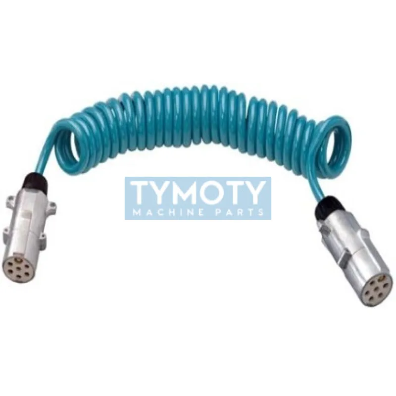 Kábel špirála 24V 4,5m 2x7P zástrčka hliníková (1k + 6d biela) JAEGER