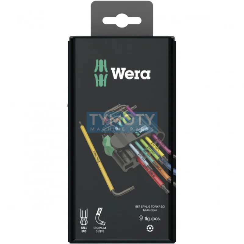 Súprava kľúčov Torx BO 967 SPKL/9 Multicolour SB (9 ks), WERA, 073599