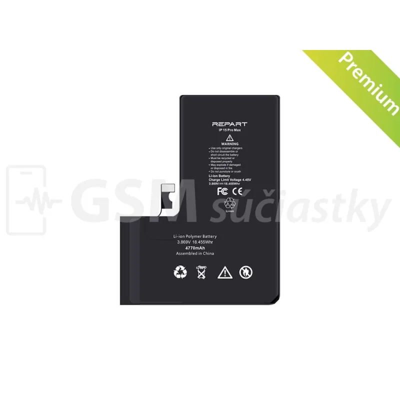 Batéria s vyššou kapacitou pre iPhone 15 Pro Max - 4770 mAh
